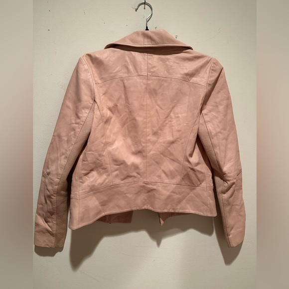Chelsea28 Pink Leather Bomber Jacket - Picture 6 of 9